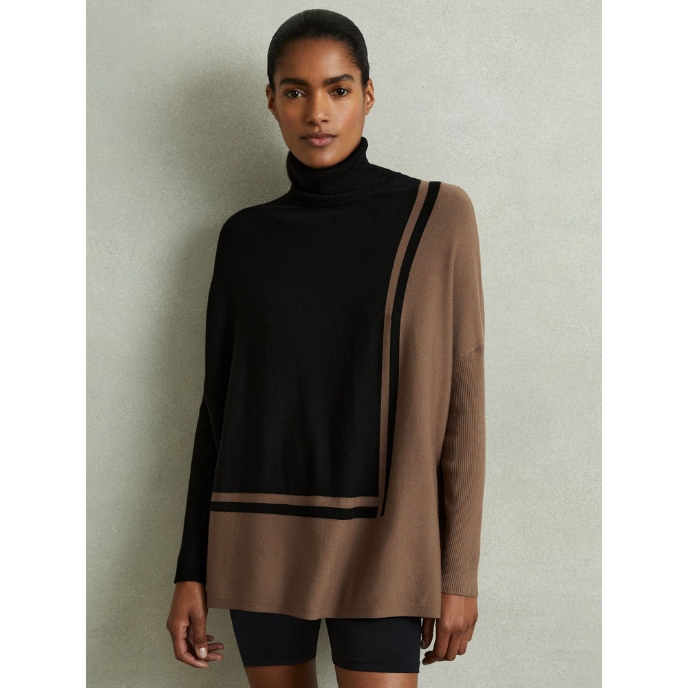 NWT REISS Colorblock Roll Neck Sweater / SIZES XS, M, L & XL / IN STORE FOR $258